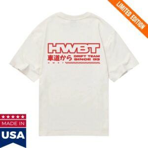 Hwbt Store Merch Drift Team Oversized Off-White T-Shirt