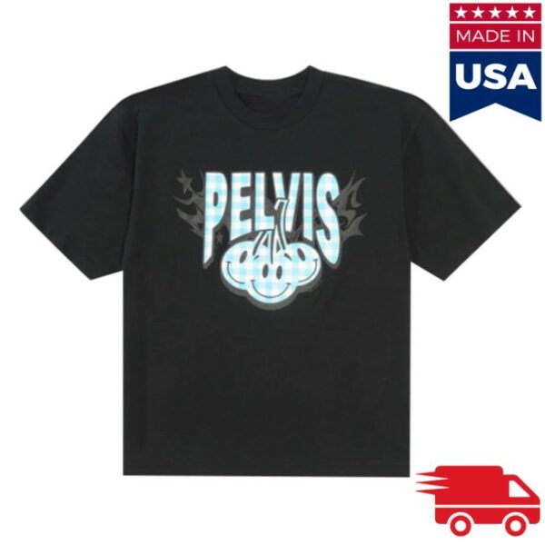 Lofi Store Merch Cherry Gingham Logo Black Tee