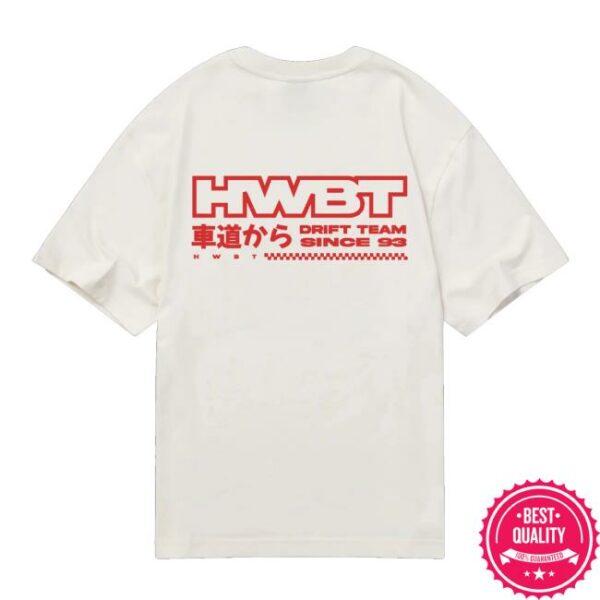 Hwbt Merch Store Drift Team Oversized T-Shirt Off-White