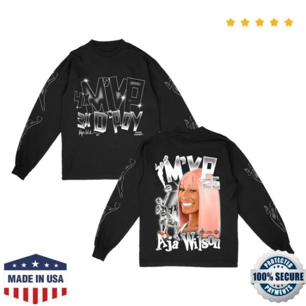 Playa Society Merch Store Playa Society 2025 Wnba Mvp A’ja Long-Sleeve