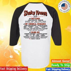 Shaky Knees Festival Store Merch Dragon Raglan Lineup Tee Shaky Knees Festival Store Merch Dragon Raglan Lineup Tee