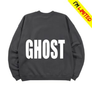 Justin Bieber Music Store Merch Ghost Lyrics Crewneck