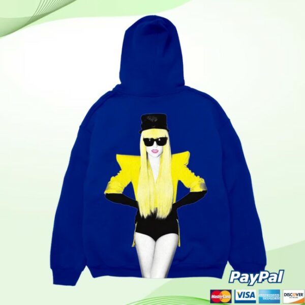 Ladygaga Store Merch The Fame Blue Hoodie