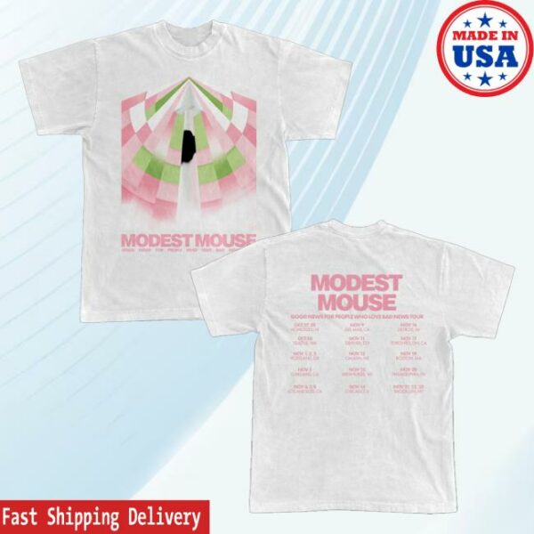 Modest Mouse Merch Store Good News For People Who Love Bad News Fall Tour Tee White