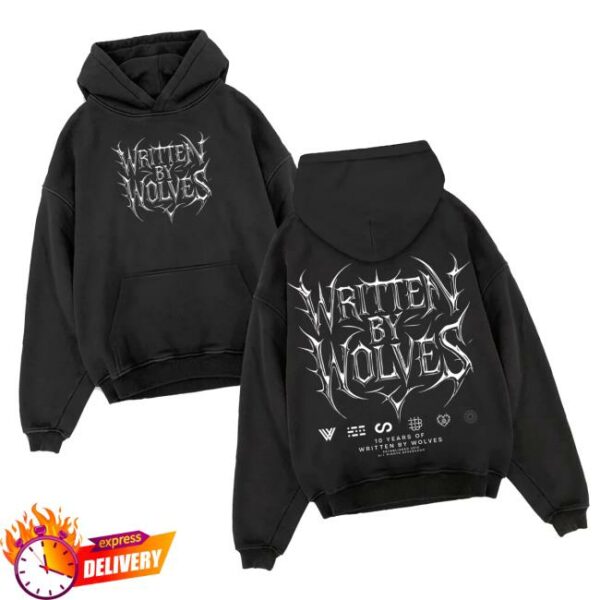 Written By Wolves Merch Store 10 Year Anniversary Hood