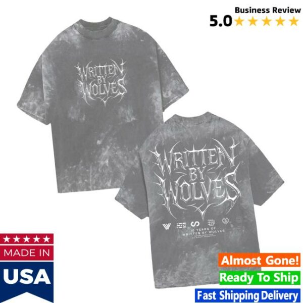 Written By Wolves Merch Store 10 Year Anniversary Tee