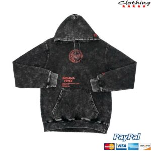 Pacers Team Store Adult Indiana Fever Stone Washed Hooded Sweatshirt In Black By New Era