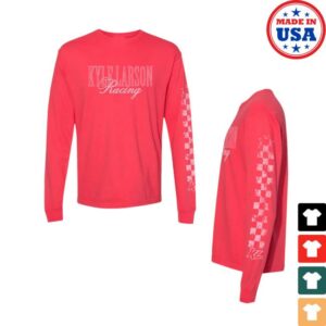 Kyle Larson Shop Merch Kyle Larson Racing Check Design Adult Paprika Long Sleeve T-Shirt