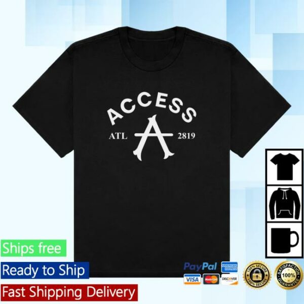Access 2819 Merch Store Access A Black Tee