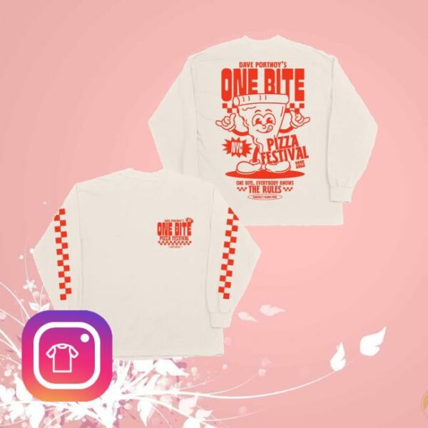 Barstoolsports Store Merch One Bite Pizza Fest 2025 Cheesy Guy Long Sleeve 47 Tee