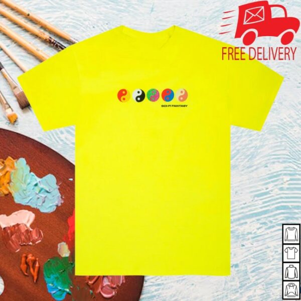 Dlx Skate Shop Store Sci-Fi Ying Yang T-Shirt