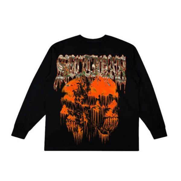 Section 8 Official Merch Store 2 Face Skelton Black Long Sleeve