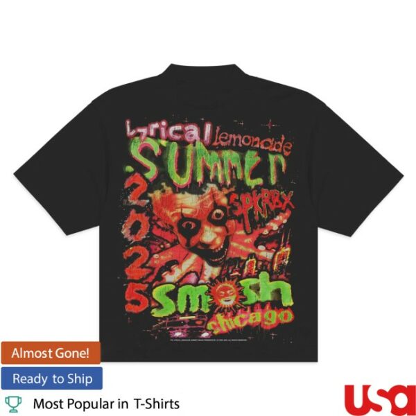The Summer Smash Store Merch Neon Line Up Black T-Shirt