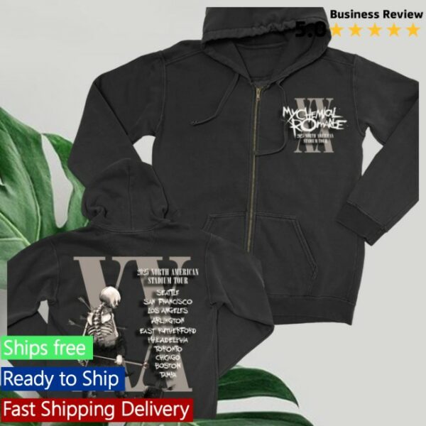 My Chemical Romance Store Merch The Black Parade Tour Zip Hoodie