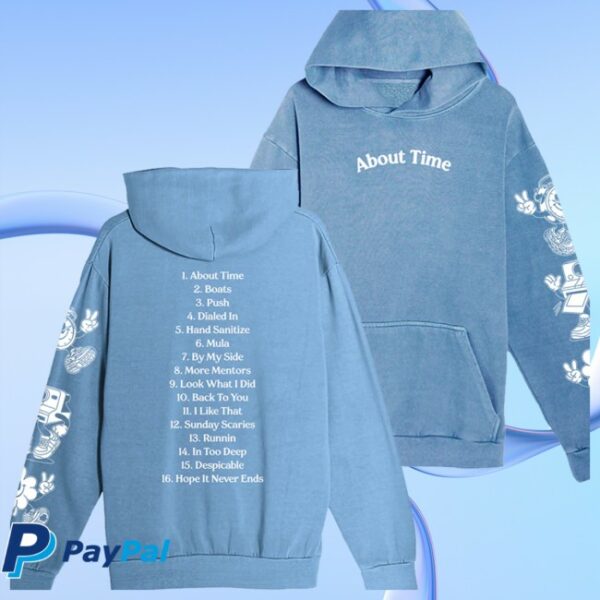 Connor Price Store Merch ‘About Time’ Tracklist Hoodie
