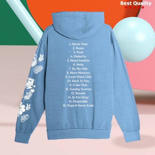 Connor Price Store Merch ‘About Time’ Tracklist Hoodie