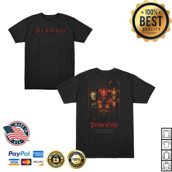 Blizzard Gear Merch Store Diablo Prime Evils Black T-Shirt