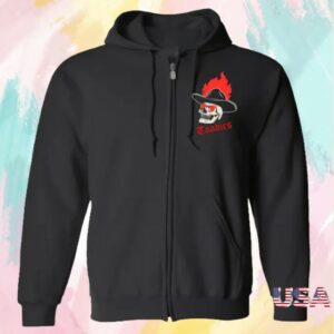 Toadies Official Store Merch Cowboy In Flames Zip Up Hoodie