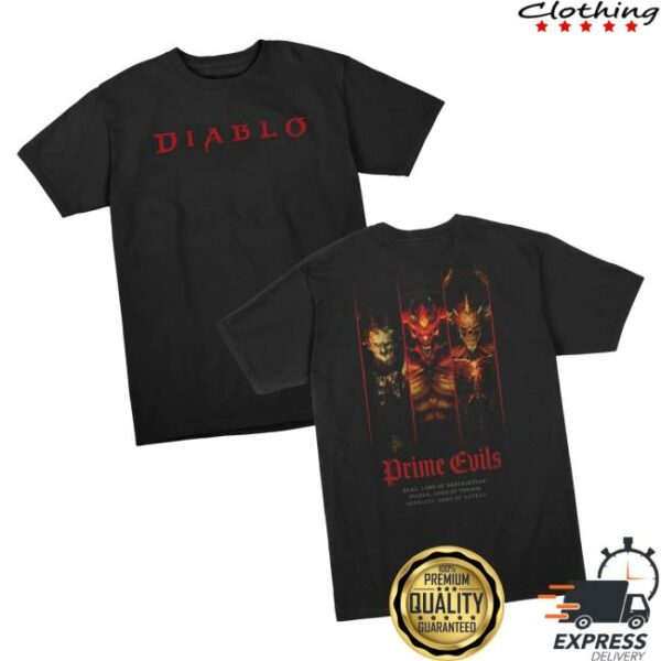 Blizzard Gear Merch Store Diablo Prime Evils Black T-Shirt