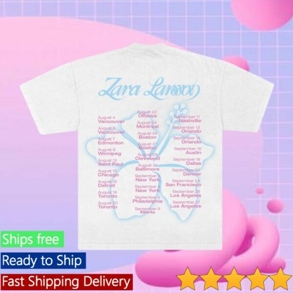 Zara Larsson Store Merch Sparkle Date Back Tour Tee