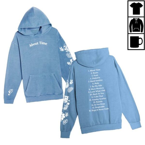 Connor Price Merch Store About Time Tracklist Hoodie