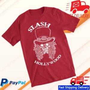 Slash Merch Store Hollywood Skull Red Tee