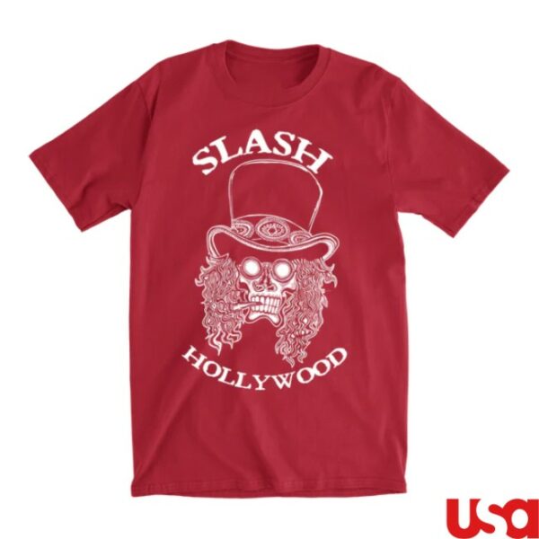 Slash Merch Store Hollywood Skull Red Tee