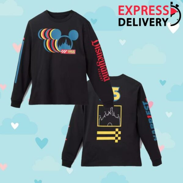 Disney Store Merch Disneyland Long Sleeve Racing T-Shirt