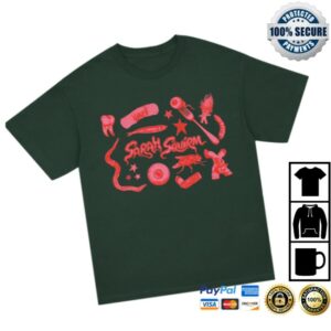 Sarah Squirm Store Merch Sticker Tee Sarah Squirm Store Merch Sticker Tee