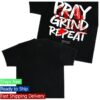 kenny proclaim merch store pray grind repeat black red graffiti t shirt wd