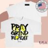 kenny proclaim merch store pray grind repeat white black yellow graffiti t shirt wd