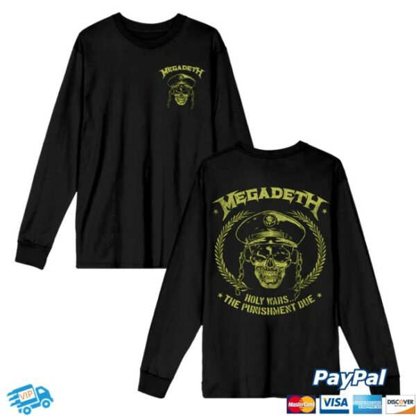 Megadeth Store Merch General Vic Holy Wars Longsleeve