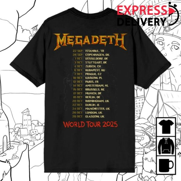 Megadeth Store Merch Master Of Death Itin Tee