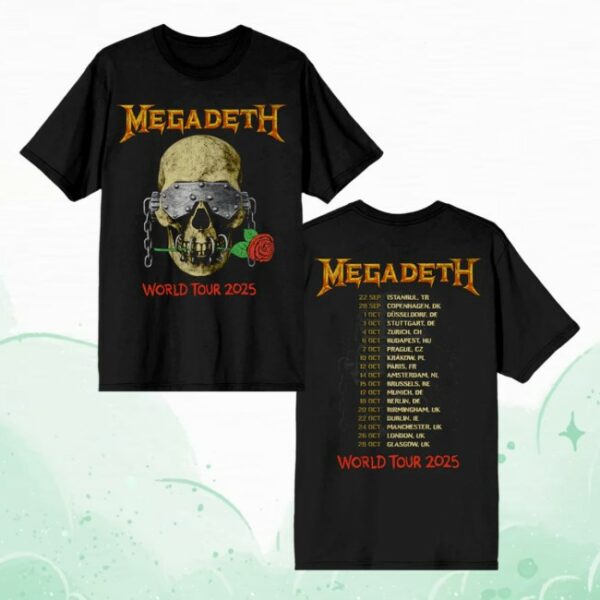 Megadeth Store Merch Master Of Death Itin Tee