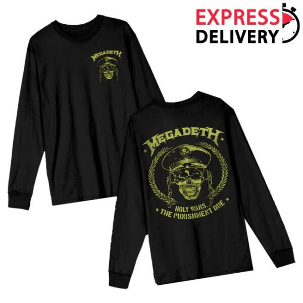 Megadeth Merch Store General Vic Holy Wars Longsleeve