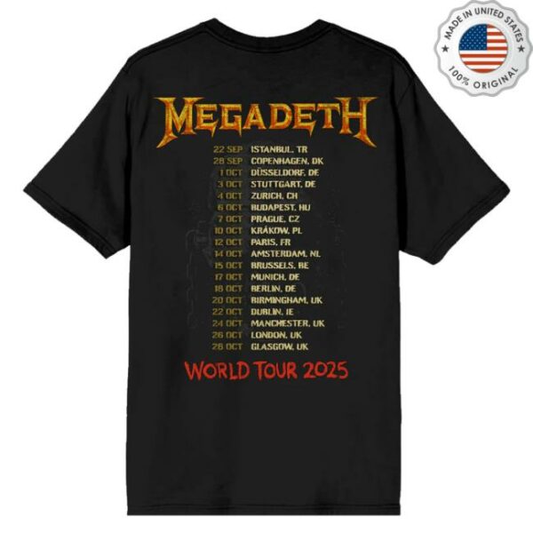Megadeth Merch Store Master Of Death Itin Tee