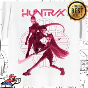 Bioworldmerch Store Kpop Demon Hunters Huntrix Stacked On White Short Sleeve Adult T Shirt