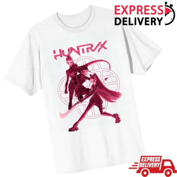 Bioworldmerch Store Kpop Demon Hunters Huntrix Stacked On White Short Sleeve Adult T Shirt
