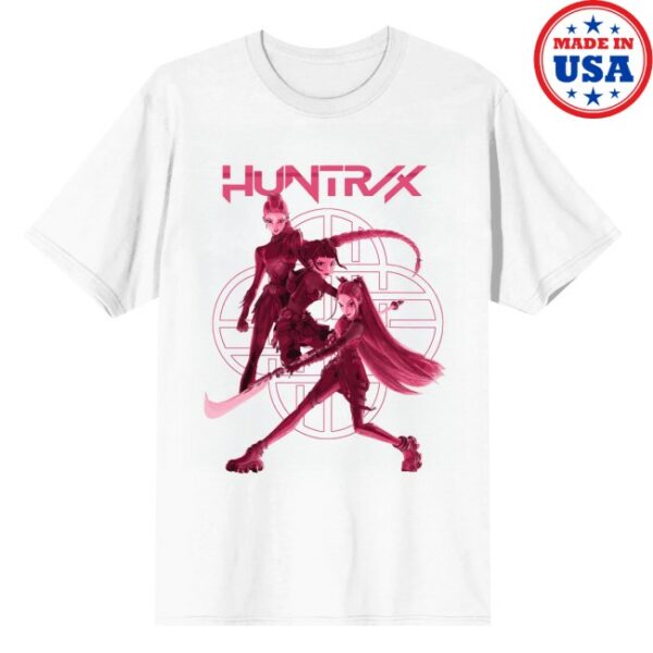 Bioworldmerch Store Kpop Demon Hunters Huntrix Stacked On White Short Sleeve Adult T Shirt