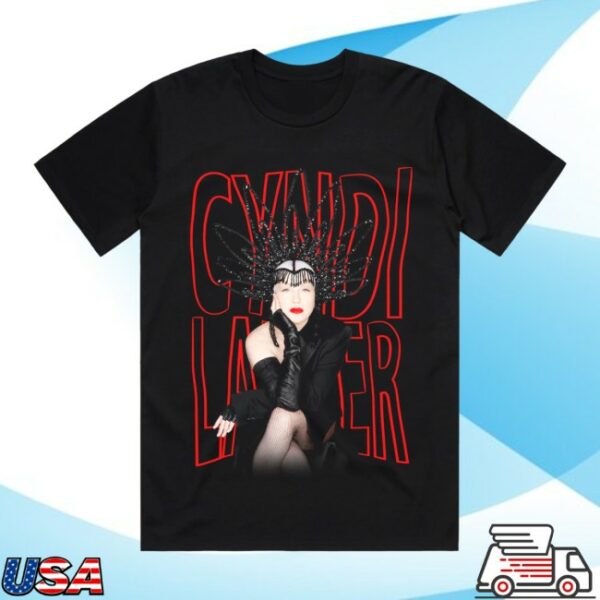 Cyndi Lauper Store Merch Black Photo T-Shirt