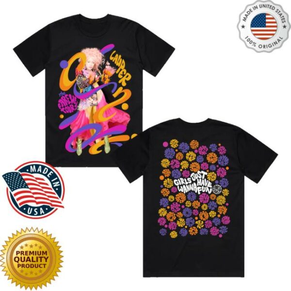 Cyndi Lauper Merch Store 2025 Swirl Tour Tee