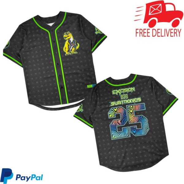 Subtronics Store Merch Subtronics B2b Excision Limited Edition Baseball Jersey