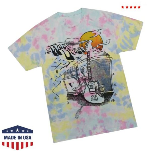 The War On Drugs Merch Store Guitar Scene Tie Dye T-Shirt