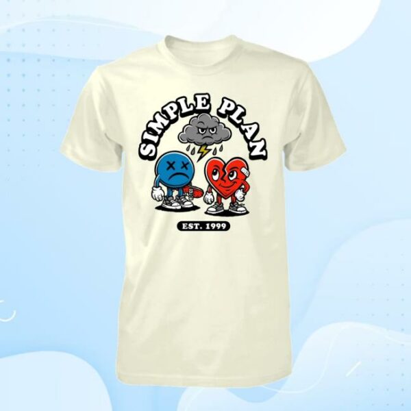 Simple Plan Store Merch 3 Icon Character T-Shirt