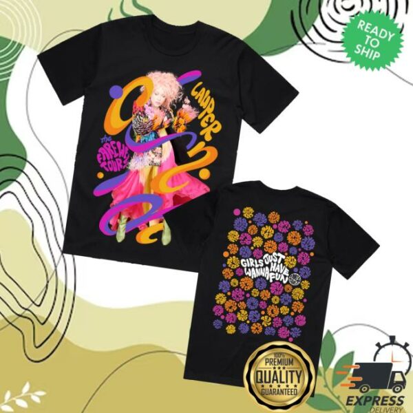 Cyndi Lauper Shop Merch 2025 Swirl Tour Tee