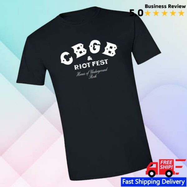 Riot Brand Merch Store Cbgb Riot Fest Collab Tee