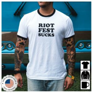 Riot Brand Merch Store Riot Fest Sucks Ringer Tee
