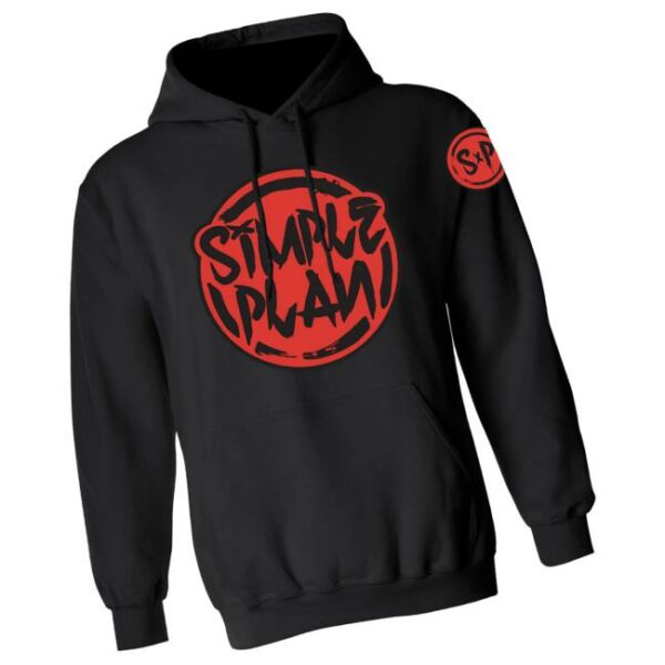 Simple Plan Merch Store Red Circle Logo Hoodie
