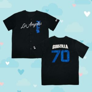 Godzilla Merch Store Godzilla Baseball Collection Los Angeles Jersey Godzilla Merch Store Godzilla Baseball Collection Los Angeles Jersey