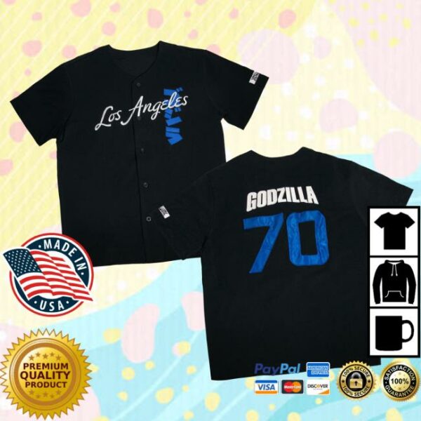 Godzilla Merch Store Godzilla Baseball Collection Los Angeles Jersey